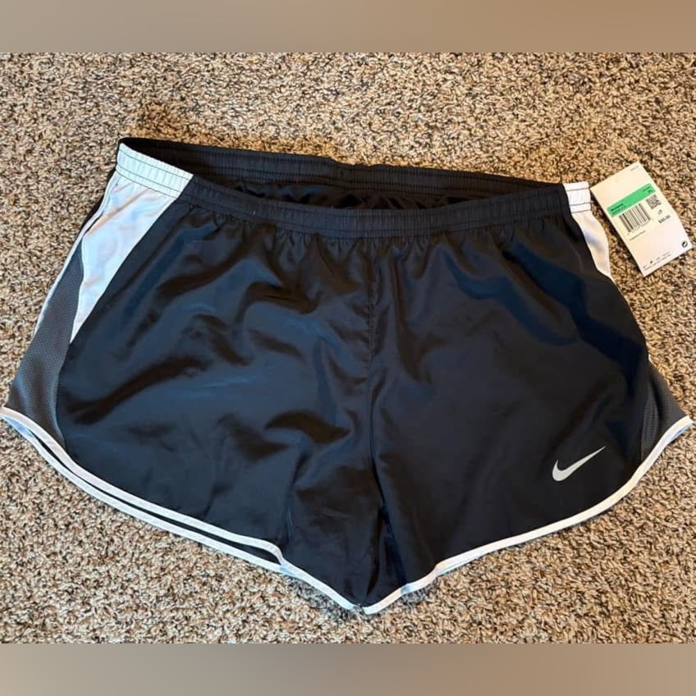 Nike Black and White Dri-FIT Athletic Shorts